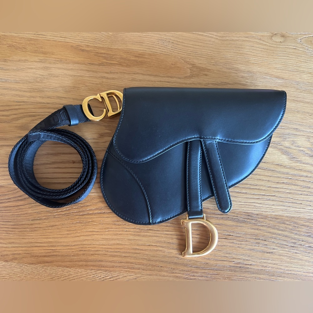 DIOR Calfskin Saddle Belt Bag black - very good condition